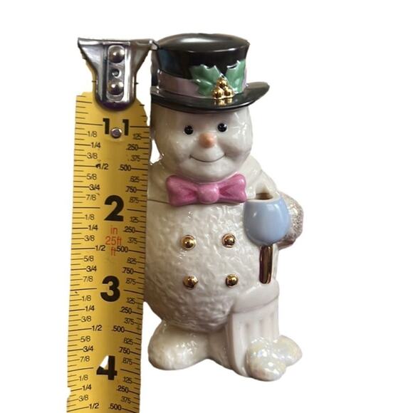 LENOX PLAYFUL SNOWMAN FIGURINE BOY‎ KNOWS KID W/ DOG. - Picture 5 of 5